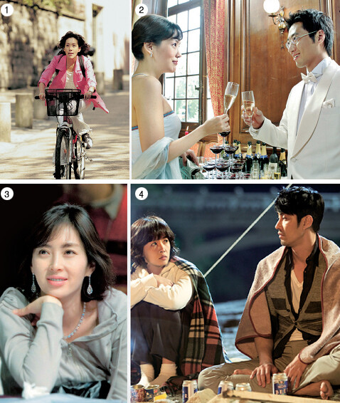 1) 2) 〈파리의 연인〉의 강태영(김정은)과 한기주(박신양), 3) 〈온 에어〉의 서영은(송윤아), 4)〈시티홀〉의 신미래(김선아)와 조국(차승원).