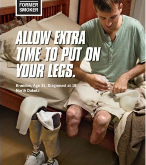 An anti-smoking ad from the US Centers for Disease Control and Prevention