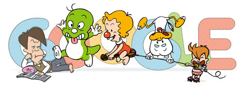  celebrating the thirtieth anniversary of the first appearance of Dooly the Little Dinosaur. The characters pictured are