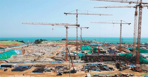 The construction site for Shin-Kori 5 and 6 reactors 　