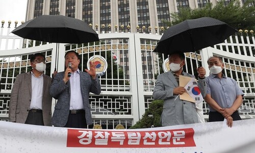 경찰 ‘릴레이 삭발’ 매일 3명씩…윤 대통령 향한 호소문엔