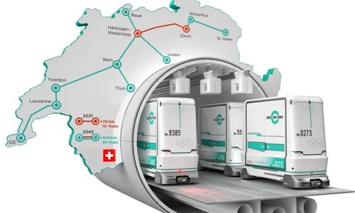 땅속에 컨베이어식 배송망 구축…스위스의 물류 혁신