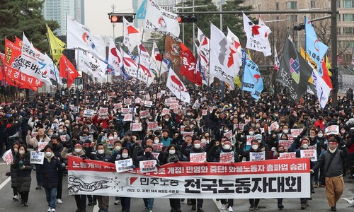 서울·부산 노동자들 “화물연대 파업 지지…노란봉투법 제정을”