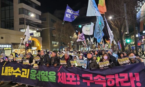 야구팬들도 관저 앞 ‘분노의 깃발’…체포 막은 경호처에 “윤과 한패”