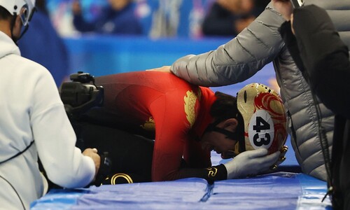 500m 금 따고 통곡한 린샤오쥔…중국에 쇼트트랙 첫 금메달