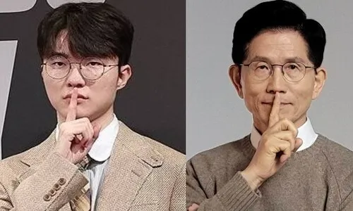 페이커처럼 ‘쉿’ 김문수 “내가 책임질게” 사진 논란…소속사 반발