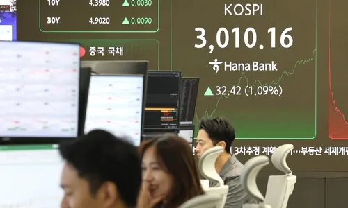 코스피 3000 돌파…3년 5개월여 만에