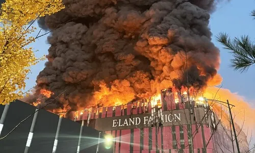 천안 이랜드패션 물류센터 화재…인명피해 없어