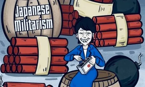 중국군 계정에 ‘폭탄 위 다카이치 성냥불’ 그림…“불장난하면 자멸”