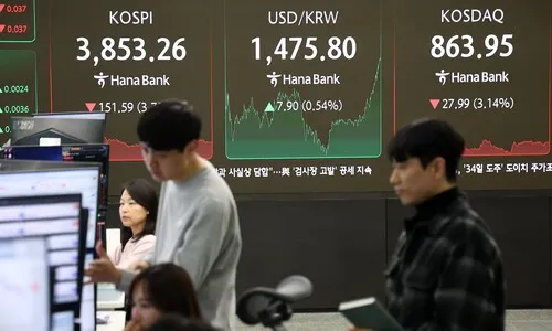 외국인 올 최대 투매…코스피 3853 급락, 환율 1475원 급등