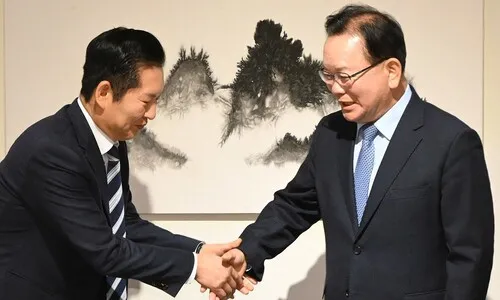 ‘삼고초려’ 정청래-김부겸 회동 현장