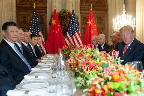 US President Donald Trump (right) and Chinese President Xi Jinping hold a bilateral summit in Buenos Aires