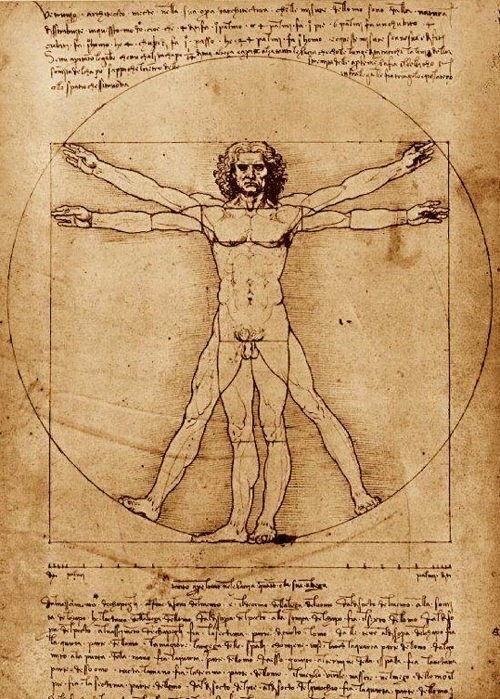 레오나르도 다빈치가 그린 인체비례도 <비트루비안 맨>(Vitruvian Man).