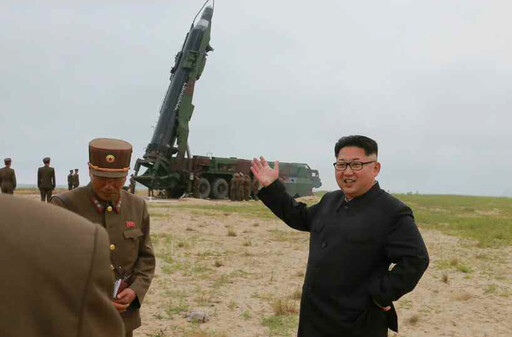 North Korean leader Kim Jong-un observing a missile launch. North Korea’s Rodong Sinmun reported on June 23 that Kim had observed the launch of a Hwasong-10