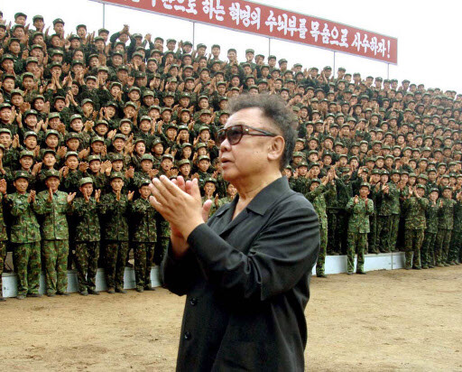  2007 by the Korean Central News Agency (KCNA) via the Korean News Service shows North Korean leader Kim Jong Il acknowledging applause from soldiers as he inspects the Korean People’s Army Unit 1286. The KCNA announced that North Korea says it is no longer bound to the 1953 Armistice Agreement