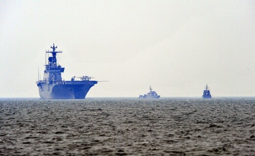  the largest transport ship in Asia (left)