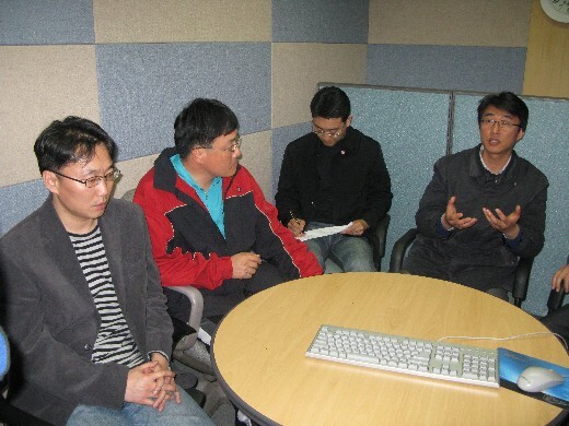  the President of National Union of Media Workers at Namdaemun Police Station in Seoul on March 22.