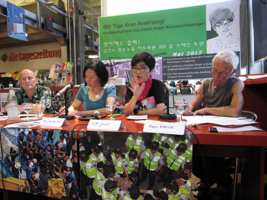  May 22. The South Korean labor activist was invited to on a three city tour of Germany by IG Metall to share her experiences of labor struggle. (by Han Ju-yeon)