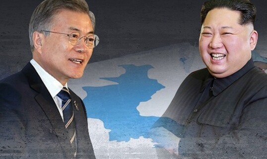 President Moon Jae-in and North Korean leader Kim Jong-un