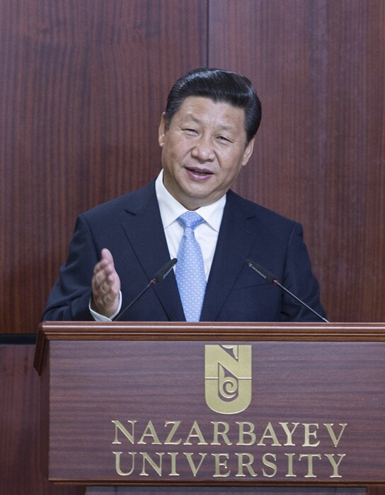 2013년 카자흐스탄의 대학에서 연설하는 시진핑 중국 국가주석. 연합뉴스