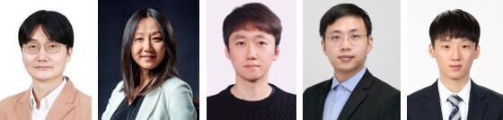 The research team from left to right: Lee Tae-woo, professor at Seoul National University; Zhenan Bao, professor at Stanford University; Lee Yeong-jun, post-doc at Seoul National University;<span style=