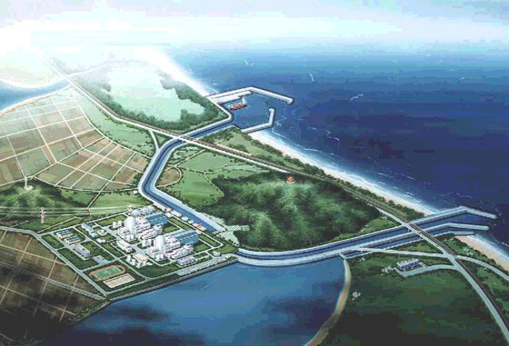 Bird‘s-eye view of Shinpo nuclear power plant units one and two. KEDO’s Executive Board announced Nov. 21