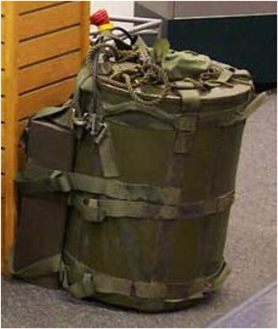 A so-called “backpack nuke” used for transporting atomic demolition munitions like those the US planned to use in Korea. (Wikimedia Commons)