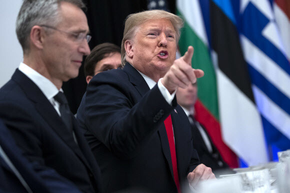 US President Donald Trump during a NATO summit in London on Dec. 4.