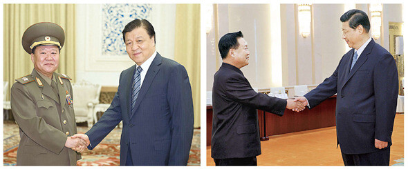  Choe Ryong-hae vice marshal of the (North) Korean People’s Army meets with Liu Yunshan