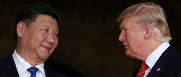 US President Donald Trump and Chinese President Xi Jinping during their summit in the US on Apr. 6.