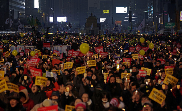  at the 11th weekly demonstration calling on President Park Geun-hye to resign