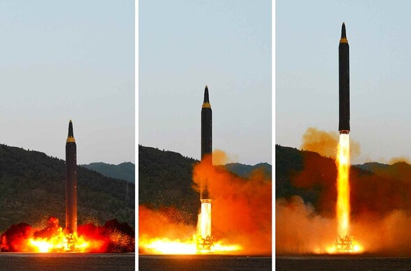  of a missile test launch the previous day. (Yonhap News)