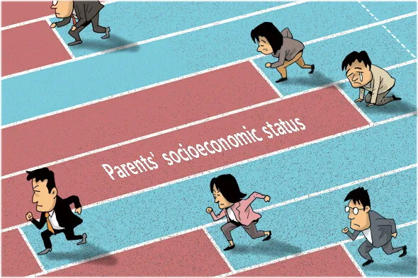  depending on parents‘s socio-economic status.