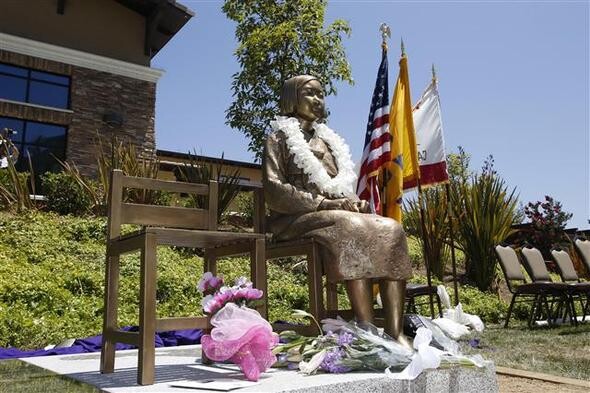 The comfort woman statue in Glendale