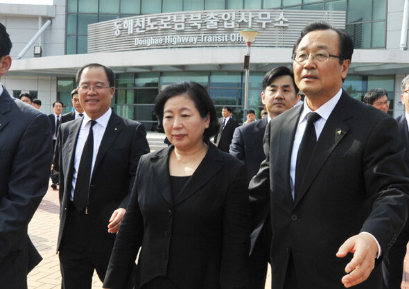  North Korea for a tenth anniversary memorial for her late husband