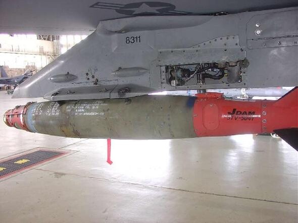 An F2 fighter with Joint Direct Attack Munitions capabilities