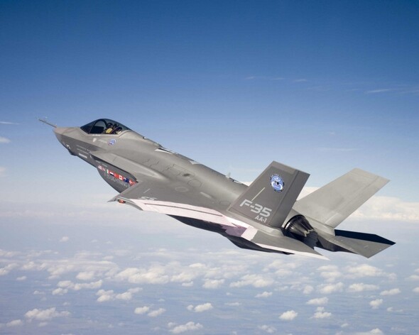 An F-35A stealth fighter jet made by Lockheed Martin