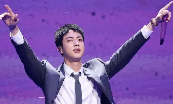 BTS's Jin greets fans at the fan meeting 'June 13, 2024 Seokjin, Sunny Weather' held at Jamsil Indoor Stadium in Songpa-gu, Seoul on the afternoon of June 13 last year. Courtesy of Big Hit Music