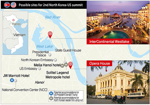 Possible sites for 2nd North Korea-US summit
