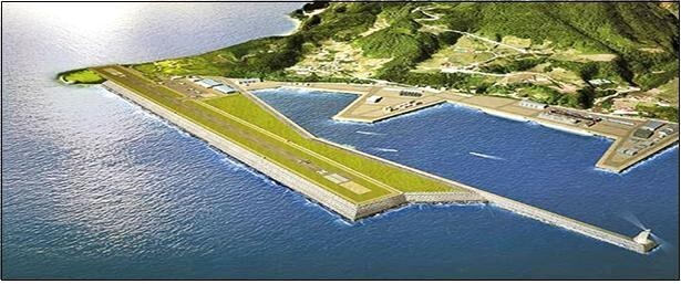 A plan for of Ulleung Airport and its runway. (provided by the Ministry of Oceans and Fisheries)
