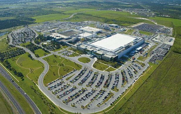 Samsung Electronics’ semiconductor foundry in Austin, Texas, as seen in an aerial view. (courtesy of Samsung Electronics)