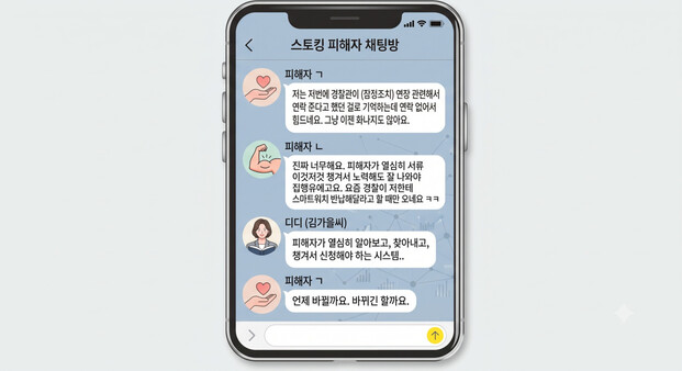 스토킹 피해자 채팅방 대화 재구성. 생성형 에이아이(AI) 활용