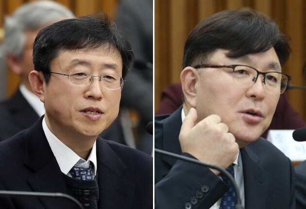 김상만 전 대통령 자문의(왼쪽)와 김영재 성형외과 의원. 연합뉴스, 한겨레 이정우 선임기자