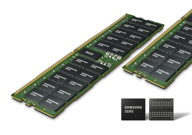 Samsung Electronics' groundbreaking 14-nanometer DDR5 DRAM (provided by Samsung Electronics)