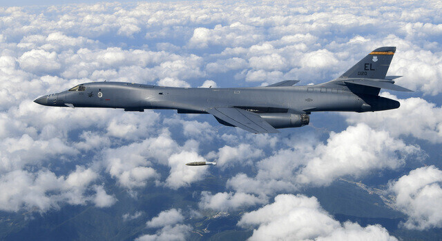 The B-1B Lancer strategic bomber (courtesy of the Air Force)