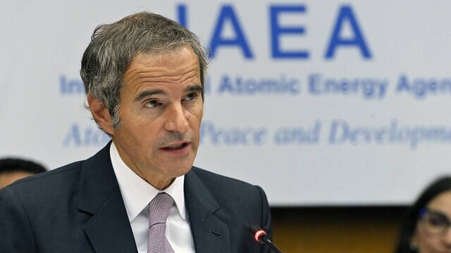 Rafael Grossi, the director general of the IAEA, announces the start of the board of governors meeting in Vienna, Austria, on Sept. 12. (courtesy IAEA)