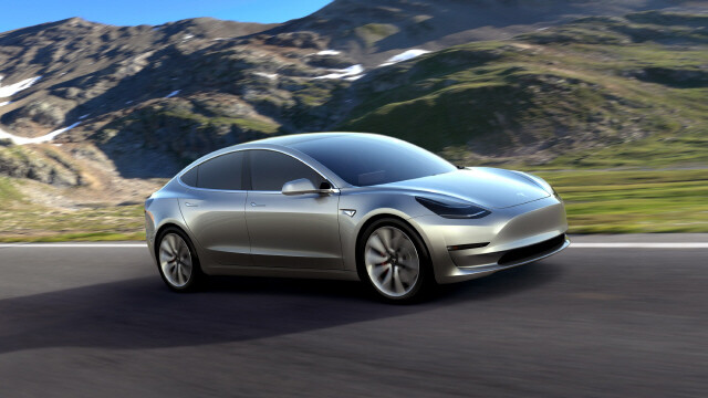 테슬라가 3월31일(현지시각) 미국에서 새 전기자동차 ‘모델3’을 공개했다. AP 연합뉴스 