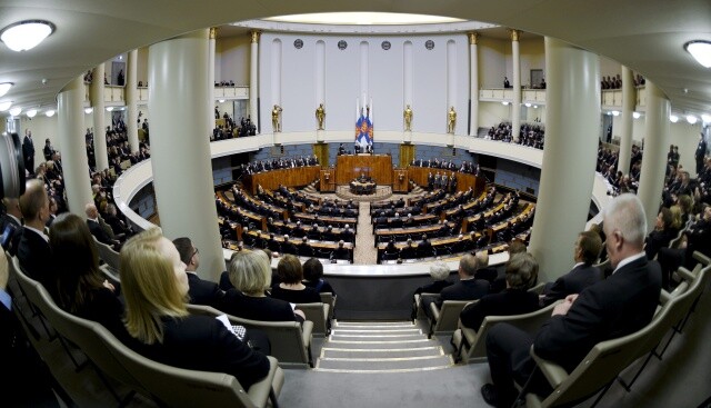 2018년 2월1일 핀란드 헬싱키에서 열린 핀란드 의회 전체회의 풍경. 로이터