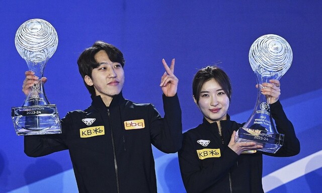 박지원·김길리, 쇼트트랙 월드컵 남녀부 종합 우승