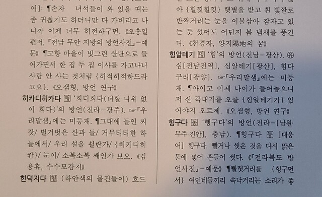 전라도 문인의 문학작품 속 지역말을 기록하는 오덕렬씨가 작성 중인 ‘전라방언 문학 용례사전’. 2024년 5월 탈고를 목표로 마지막 작업을 하고 있다. 오덕렬 제공